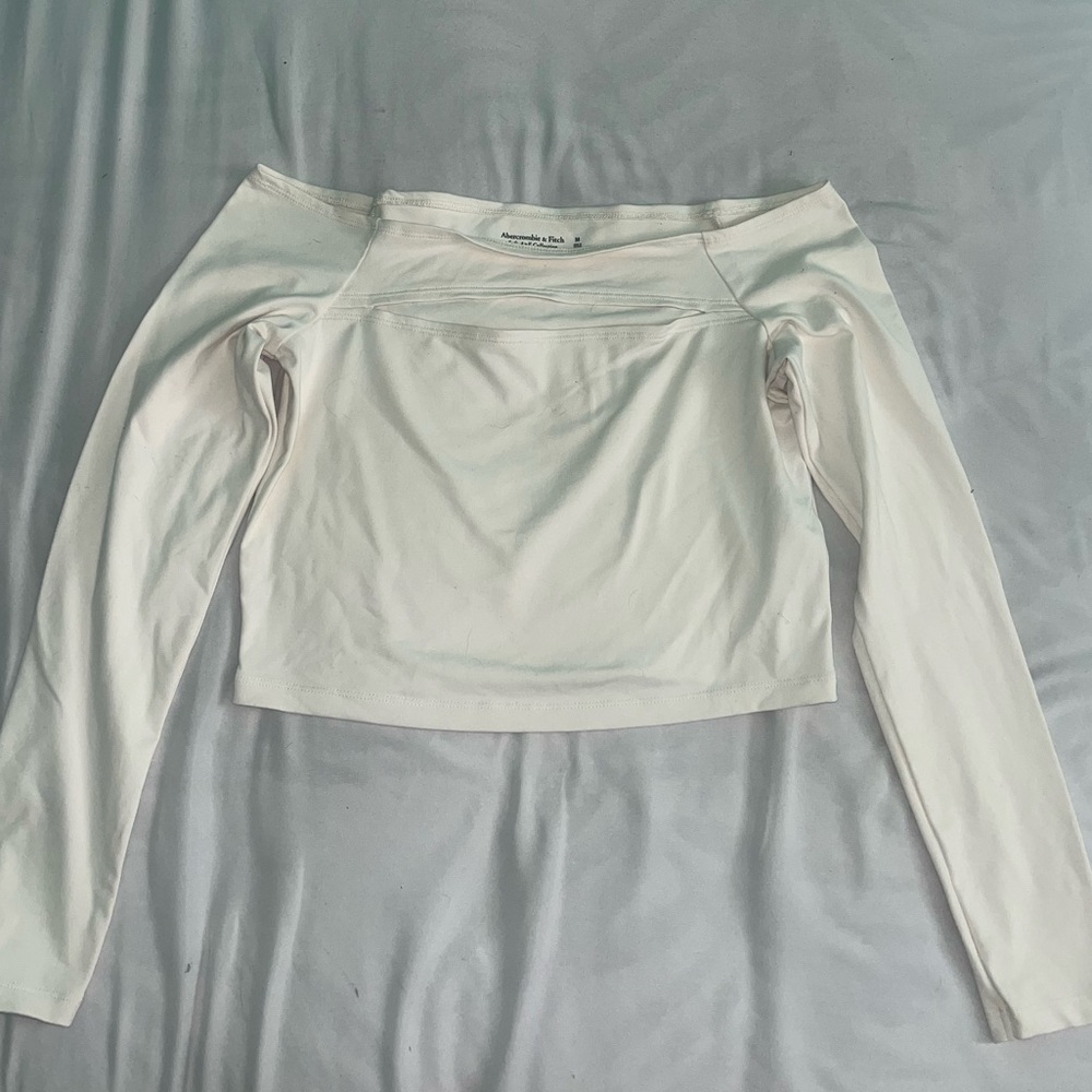 Abercrombie & Fitch Cream Long Sleeve Top